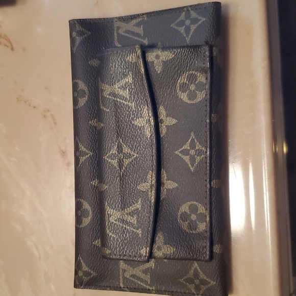 Logo brown leather Trim wallet - Picture 2 of 4